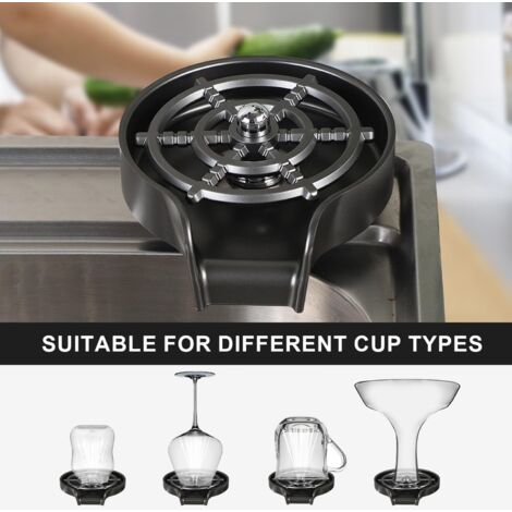 Tbest Rince-verre haute pression, nettoyeur automatique de verre pour évier de cuisine et bar Tbest Rince-verre haute pression, nettoyeur automatique de verre pour évier de cuisine et bar