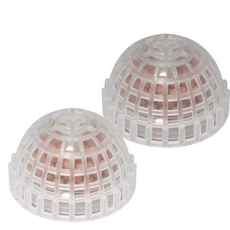 Ensemble de deux supports pour billes de mousse en plastique transparent pour aquarium - 5 x 3 cm (1/5)