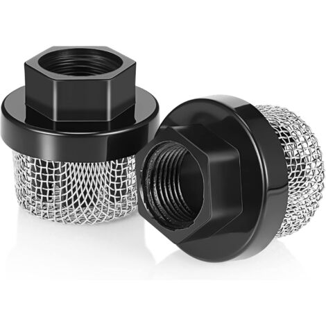 2pc tuyau entrée crépine filtre hexagone filetage femelle en acier inoxydable treillis métallique pulvérisateur filtre cartouche 7/8 filetage pour pulvérisateur 390 395 495 (1/4)