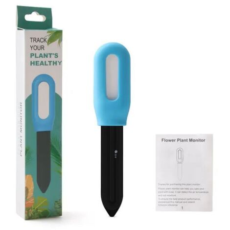 Capteur d'Humidité du Sol Connecté Bluetooth, Avertisseur d'Arrosage pour Plantes d'Intérieur, APP Smartphone, Mesure Humidité et Température Air, Alarme LED (1/5)