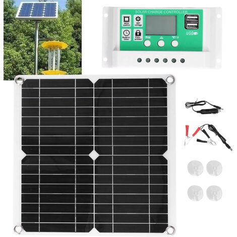 Régulateur de Charge Solaire MPPT 30A 12V/24V - pour Panneau Solaire jusqu'à 400W - Compatible Batterie Gel, AGM, Plomb (1/4)