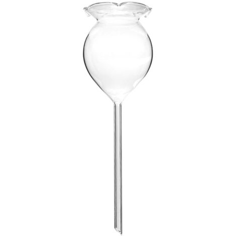 Arrosoir automatique en forme de fleur en verre borosilicate pour plantes d'intérieur – Système irrigation autonome par capillarité, pour pots, vacances, design décoratif, maintien humidité (1/4)