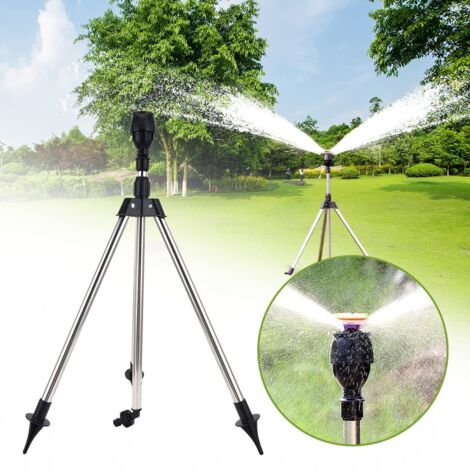Arroseur Rotatif Automatique, Trépied Télescopique pour Pelouse et Jardin – Système d'Irrigation Économe en Eau (1/4)