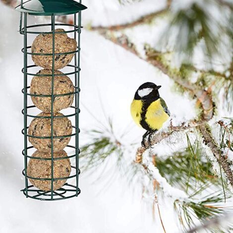 Mangeoire à Oiseaux Extérieure Sur Pied Réglable - En Métal, Résistante Au Gel, Décoration Pour Jardin, Terrasse, Balcon
