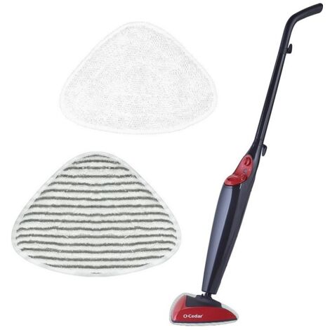 Lot de 2 Pads Compatibles Vileda/O-Cedar - Têtes de Rechange pour Serpillière à Vapeur Triangle, en Fibre Chenille Lavable et Réutilisable (1/5)