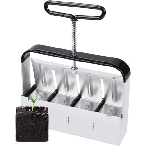 Compacteur de Sol Manuel Carré, Compacteur de 5,1 cm avec Poignée Confortable, Outil Portable pour le Compactage du Sol dans les Serres et les Pépinières