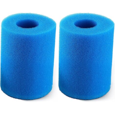 2 Cartouches Filtrantes en Mousse pour Filtre de Piscine, Lavables et Réutilisables, Compatibles avec les Filtres à Éponge Intex, Dimensions 10,2 x 9 cm (1/4)