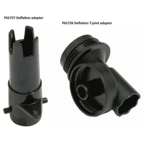 Kit de raccords pour tuyau gonflable Bestway P61726 et P61727 Adaptateur en T pour échappement + rallonge pour tuyau gonflable Compatible avec les piscines et spas gonflables Bestway (1/5)