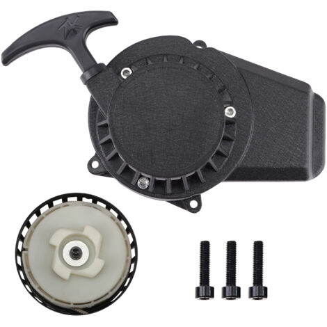 Démarreur à traction facile avec noyau en plastique étanche, adapté aux mini-motos 2 temps, aux mini-véhicules tout-terrain et aux pièces de rechange pour démarreurs à traction manuelle. (1/5)