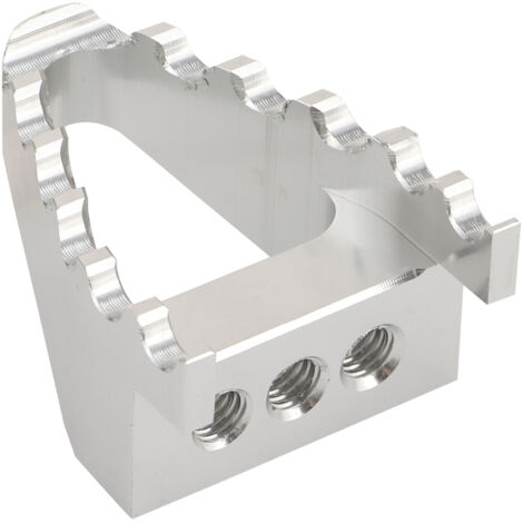 Pédale de frein élargie rivetée CNC améliorée, compatible avec les motos tout-terrain Zuma/Yaxiang/Beihai Guizun/Bosuer, conception antidérapante blanc argenté. (1/2)