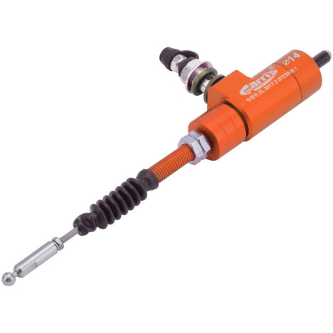 Maître-cylindre d'embrayage hydraulique CNC orange GOOFIT, pompe de frein gauche pour moto, pompe à poussoir direct, compatible avec les motos de route et tout-terrain - Modification universelle
