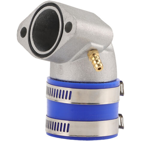 Collecteur d'admission modifié bleu compatible avec moteur GY6 150 cm³ pour quad, karting, buggy de plage, tuyau d'admission horizontal. (1/5)