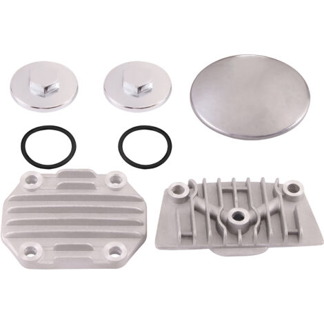 Couvercle décoratif rond en alliage d'aluminium poli pour culasse de moteur horizontal 70 cm3, compatible avec les mini-motos, quads et karts. (1/5)