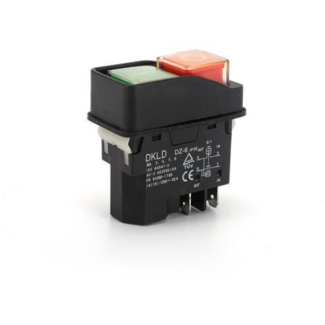 Interrupteur électromagnétique DKLD DZ-6 16 A 250 V à quatre broches Contacteur industriel 2500 W Contrôleur de moteur haute puissance Interrupteur pour outil électrique