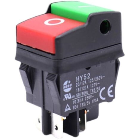 Interrupteur-poussoir Kedu HY52  Bouton de démarrage portable, étanche et résistant aux chocs, pour nettoyeurs haute pression/laveurs de voiture