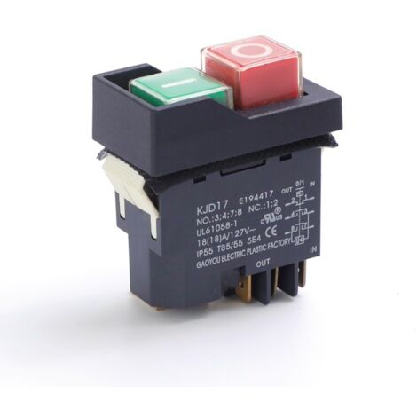 Interrupteur électromagnétique KJD17 B1-2 avec fil de frein Courant nominal 16 A, Tension 250 V CA, Contrôleur de freinage rapide pour moteur, Interrupteur de freinage d'urgence pour équipements indu (1/4)