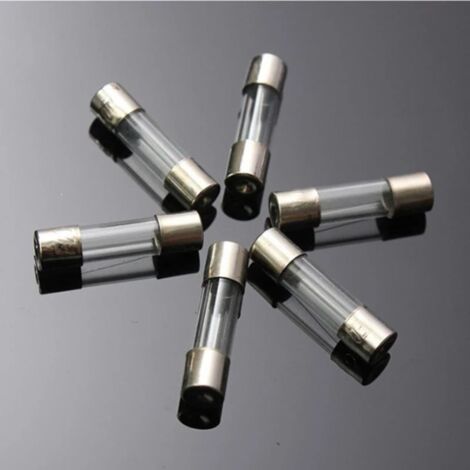 [Lot de 100] Fusible à tube de verre à action rapide 10A 250V 6x30mm (630) Convient aux petits appareils, aux alimentations et à la protection des circuits imprimés. (1/2)