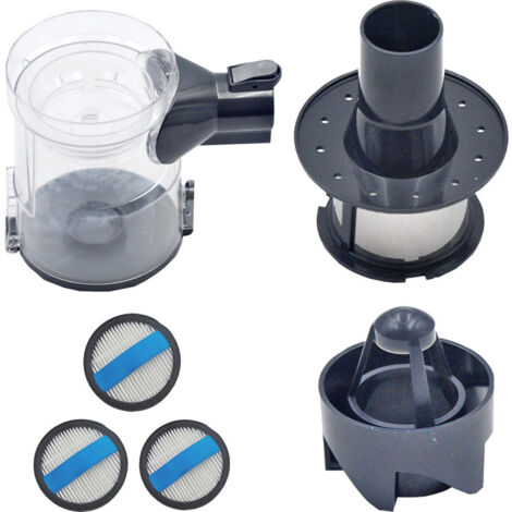 Compatible avec les aspirateurs Proscenic/Ultenic P12/P13, accessoires d'alimentation, cartouches filtrantes, filtres HEPA, ensemble de bac à poussière multi-cônes + ensemble multi-cônes + 3 filtres H