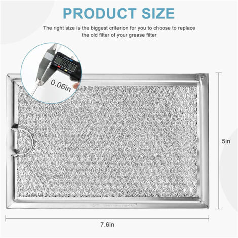 Filtre à graisse de rechange en aluminium pour four à micro-ondes GE WB06X10309 / WB06X10359, filtre lavable haute efficacité, accessoires pour four à micro-ondes de cuisine (1/4)