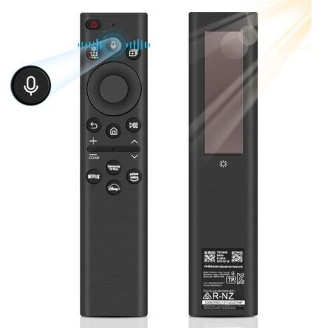 Télécommande de rechange pour Samsung BN59-01385A - Chargement solaire - Télécommande vocale pour téléviseurs intelligents Sam-Sung - Télécommande solaire de rechange compatible avec Samsung 2021-2023