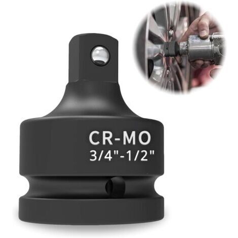 adaptateur douille 3/4 vers 1/2, acier chrome - molybdène(CR-MO), reducteur carre, raccord douille, adaptateur cliquet, coffret douille (3/4 auf 1/2) (1/5)