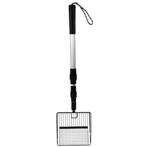 Scooper de Caca de Poulet, Scoop litière en métal réglable et détachable avec Pelle à ordures à Longue Manche, utilisée pour Les Accessoires poulailler, Scooper Poop, pour (1/5)