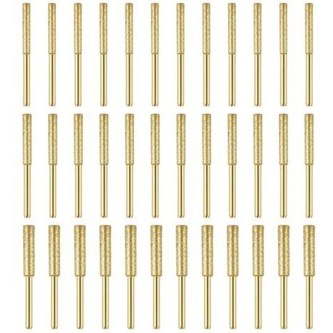 36 Pièces Lime à Pierre pour Affûtage de Tronçonneuse, 4.0mm/4.8mm/5.5mm Lime pour Chaine de Tronconneuse, Accessoires de Ponçage et Affûtage pour Tronçonneuse à Gaz et Électrique, Durable et Efficace (1/5)