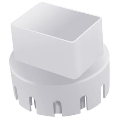 Adaptateur de - Connecteur d'échappement de gouttière ronde à carré Collection de transition en plastique ABS pour tuyaux d'échappement de 3 "et 4" Résistant à la pour le (1/5)