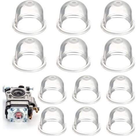 12 PièCes Poire D'AmorçAge Debroussailleuse, 22mm/19mm Pompe Amorcage Debroussailleuse, pour Tondeuse, Machine de haie,Scie à Essence, Ampoule d'amorce de Carburant de Ventilateur (1/4)