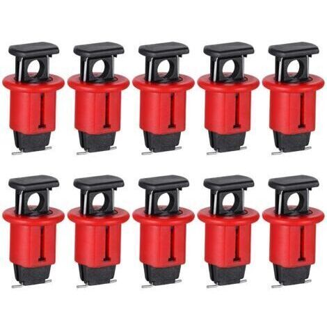Lot de 10 Disjoncteurs Miniatures de Verrouillage de Sécurité électrique pour Isolation électrique Rouge Verrouillage de Disjoncteur Miniature de Verrouillage de Sécurité électrique (1/4)