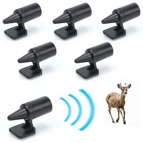 6 PCS Sifflet Ultrasons Ultra Son Anti-Gibier,Dispositif de Sifflet d'avertissement,Ultrasonique Cerf Attention,Éviter de Heurter Les Animaux,pour Voitures, Camions, Motos (1/4)