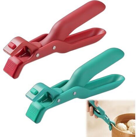 Lot de 2 pinces pinces multifonctions anti-brûlure en silicone,pince isolante en silicone,pince anti-brûlure,pince anti chaleur pour isoler la chaleur et les brûlures (1/5)