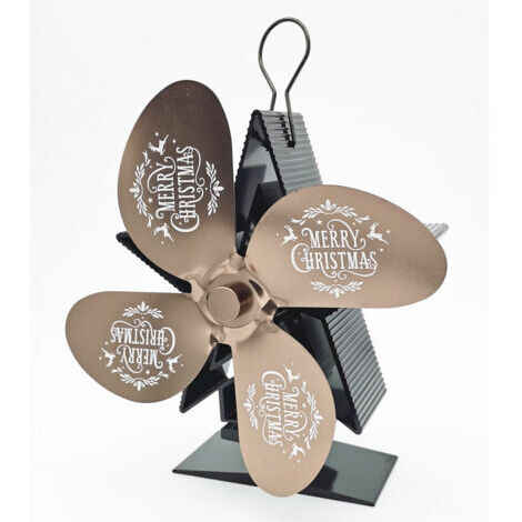 Ventilateur Poele à Bois 4 Pales Avec Thermomètre - Ventilateur Cheminée Alimenté à la Chaleur Ventilateur Silencieux avec Protection Contre le Surchauffe pour Poêle à Bois Cheminée Gaz Bûche Poêle à (1/5)
