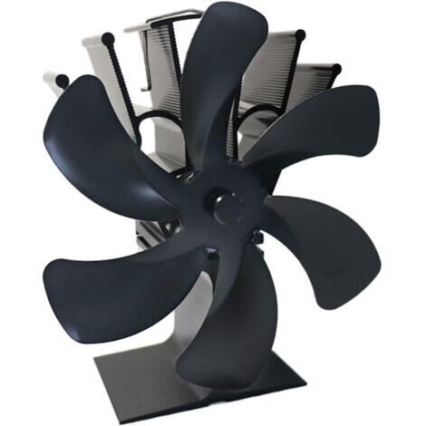 Ventilateur silencieux à 6 pales pour poêles à bois, à gaz, à granulés et à combustion de bois. Utilisable à partir de 50 °C / 122 °F. (1/5)