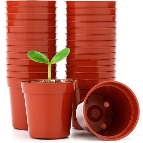 50 Pièces 5.4 cm Petits Pots pour Semis,Mini Rond Brillant Pot Plante de semis,pour Semis de Petites Plantes,Couleur Céramique (1/4)