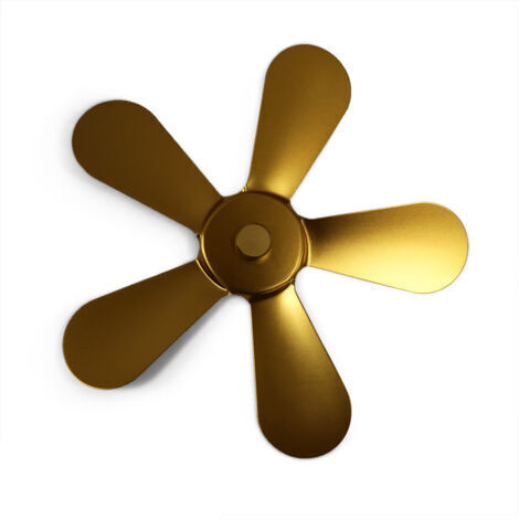 Ventilateur de four à 5 pales, en alliage d'aluminium, pour une meilleure circulation de l'air chaud, compatible avec de nombreux modèles et facile à installer sur la cheminée (doré) (1/5)