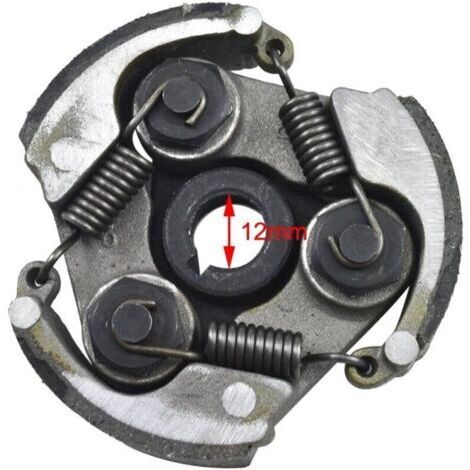 Embrayage centrifuge générique à 3 mâchoires pour 43, 47 et 49 cm3 de pocket-bike, motos de cross, mini motos, quads (1/4)