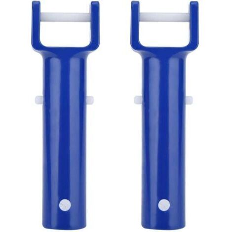 2pcs tête de v poignée Bleu Piscine v Forme Clip Brosse Manche de Remplacement de la tête pour Piscine Accessoires (1/4)
