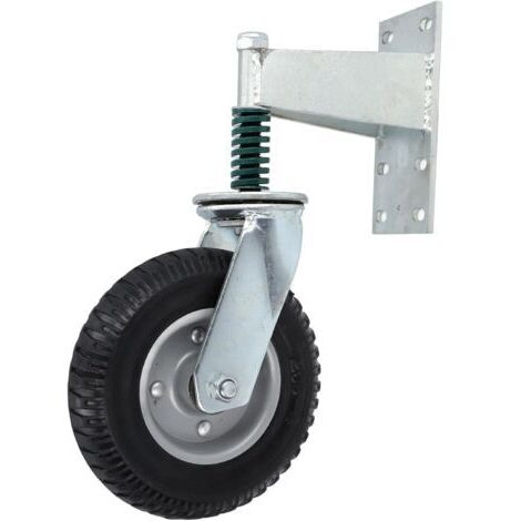 Roue de Portail de Clôture, Roue Auxiliaire de Portail à Large Application, Acier au Carbone Robuste et Caoutchouc de 8 Pouces de Diamètre pour Jardin (GREY) (1/5)