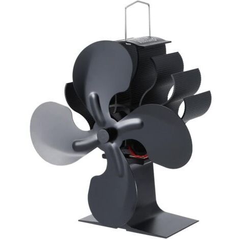 Ventilateur de poêle, poêle à 4 pales, poêle thermique, brûleur d'aromathérapie avec ventilateur, ventilateur écologique et silencieux à distribution de chaleur haute efficacité (1/5)