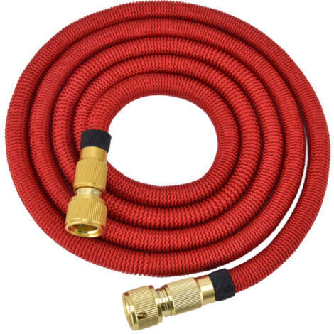 Tuyau d'arrosage extensible en laiton avec raccord rapide, longueur 7,5 m (24,6 pi), idéal pour l'arrosage du jardin et le lavage de voiture (1/5)