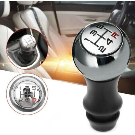 Pommeau de levier de vitesse en aluminium à 5 vitesses, pommeau de levier de vitesse rouge R, changement de vitesse de voiture, adapté pour 106/ 206 /207/ 207 /301/306 307 406/ 508//605/807 /2008/3008 (1/5)