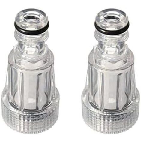 CSPARKV (3×3×6.4cm)Lot de 2 filtres à eau pour jardin, pompe de jardin et irrigation de jardin et maison – Entrée filetage intérieur 3/4" – Sortie 1/2" raccord de jardin – Raccord enfichable (1/3)