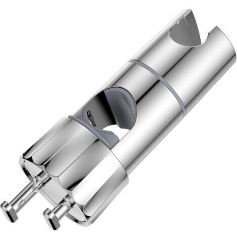 CSPARKV Support de Pomme Douche de Rechange – Support Douchette Universel Réglable avec 2 Accroche pour rail douchette de 16 à 28 mm,Support Barre de Douche Attache,Porte Douchette Mural en ABS,Chromé (1/4)
