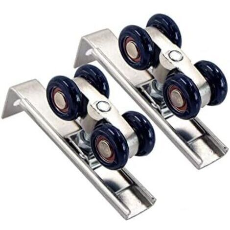 CSPARKV 2 PièCes 70x14x38mm Roulette Porte Coulissante Placard Pulley - Ferrure De Porte Coulissante Profil Coulissage Alliage D'Aluminium Pour L'IntéRieur, Portes Passage, Bois, Coulissantes Verre (1/5)