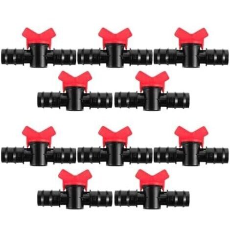 CSPARKV 10 Pièces Vanne Capillaire Droite vanne d'arrosage Valve d'irrigation en Plastique Tuyau Accessoires raccords d'irrigation vanne d'irrigation Goutte à Goutte par (1/5)