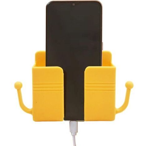 Support de Téléphone Portable Mural, Support Smartphone Autocollant, Étui de Rangement pour Télécommande jaune (1/5)