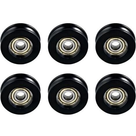 6 PièCes Roulette Porte Baie Vitréee Coulissante, Roulettes Rechange Pour Porte Moustiquaire, Coulissante Douche Accessoires, Pour Stores, Tiroirs, Portes En Aluminium, Armoires, 5×20×7mm