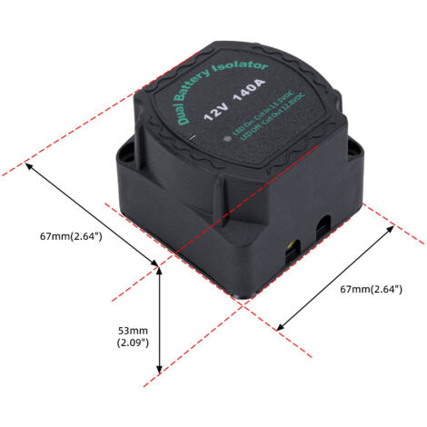 Isolateur de batterie double pour voiture et yacht 12V 140A, contrôleur de batterie intelligent, relais de conversion VSR (un paquet) (1/4)
