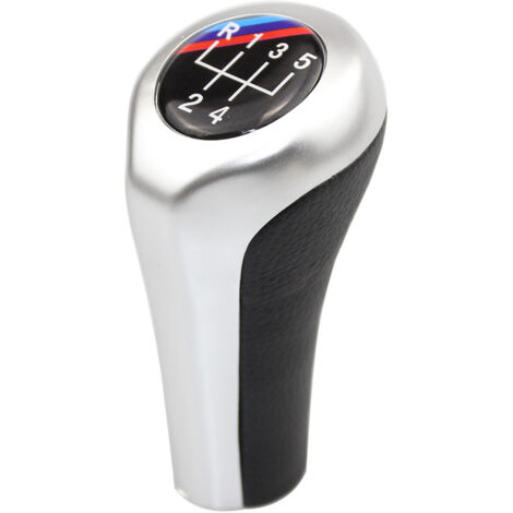 Convient pour pommeau de levier de vitesse BMW, tête de levier de vitesse BMW, levier de vitesse argenté 5/6 vitesses, pièces de modification de levier de vitesse, standard argenté 6 vitesses, un paqu